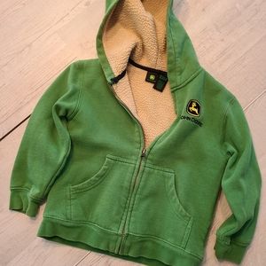 Boys size 5/6 John Deere Fleece Hooded sweatshirt
